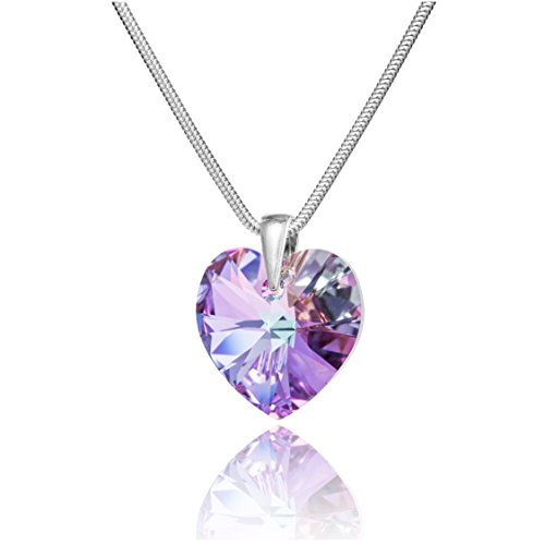 Collier pendentif cœur argent et cristal LILLY MARIE le cadeau romantique idéal