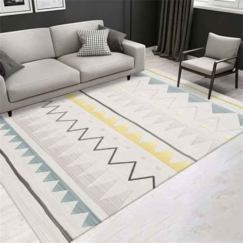 Tapis de salon gris anti-glisse et indéformable idéal pour protéger le sol - 2