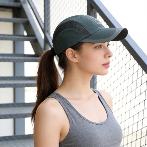 Image of Zibuyu� Baseball Caps for Men Women Sports Cap Breathable Cotton Cap Outdoor Fishing Hiking Adjustable Buckle Closure Summer Cap - Green /Grey /Black