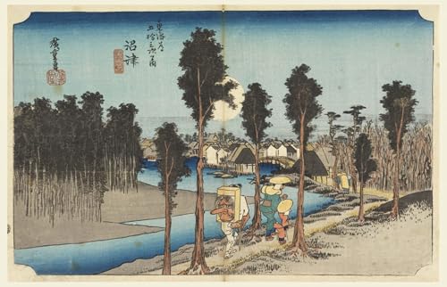 Tableau Impressions d'art Mural haut de gamme de la route du Tokaido par Ando Hiroshige