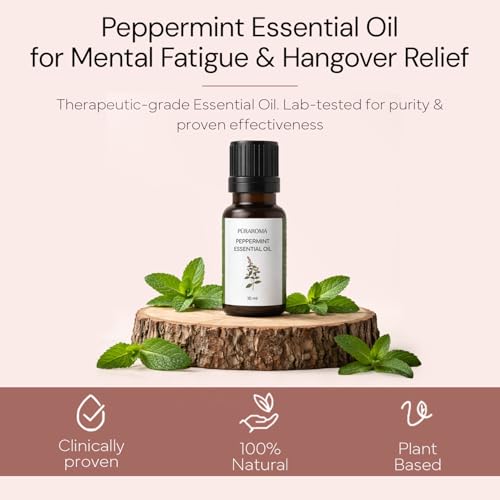 Image of Peppermint Essential Oil 10ml | Pure & Therapeutic Grade | Clears Sinus Congestion & Relieves Headaches | Supports Digestion & Boosts Energy | Fights Nausea & Motion Sickness| Ideal for Diffuser & DIY Blends