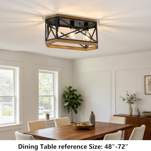 20 Inch Farmhouse Flush Mount Ceiling Light Fixture for Kitchen Lighting by SGLfarmty - Used condition - Image 8