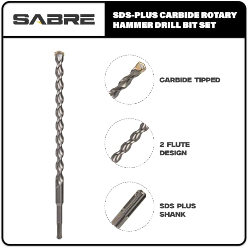 Sabre Tools SDS Plus Long Drill Bit Set