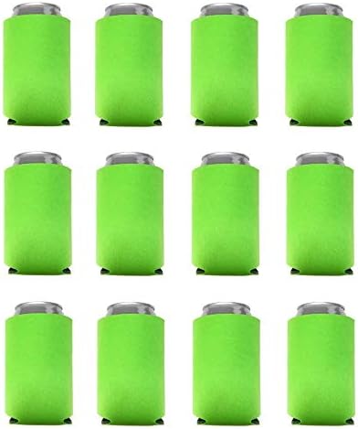 Can Cooler Sleeves Blank Poly Foam (12, Neon Green)