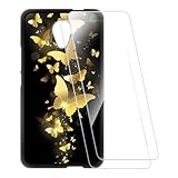 ESACMOT Bedruckte Hülle + 2 Glas Schutzfolie Kompatibel mit Wiko Robby, Stoßfeste Weiche Cover & HD Klare Tempered Glass Folie (Schmetterling)
