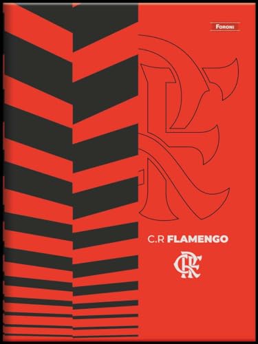 Kit de Caderno, Brochura Universitário, Capa Dura, Flamengo, 80 Folhas, Foroni, Pacote com 5 Unidade