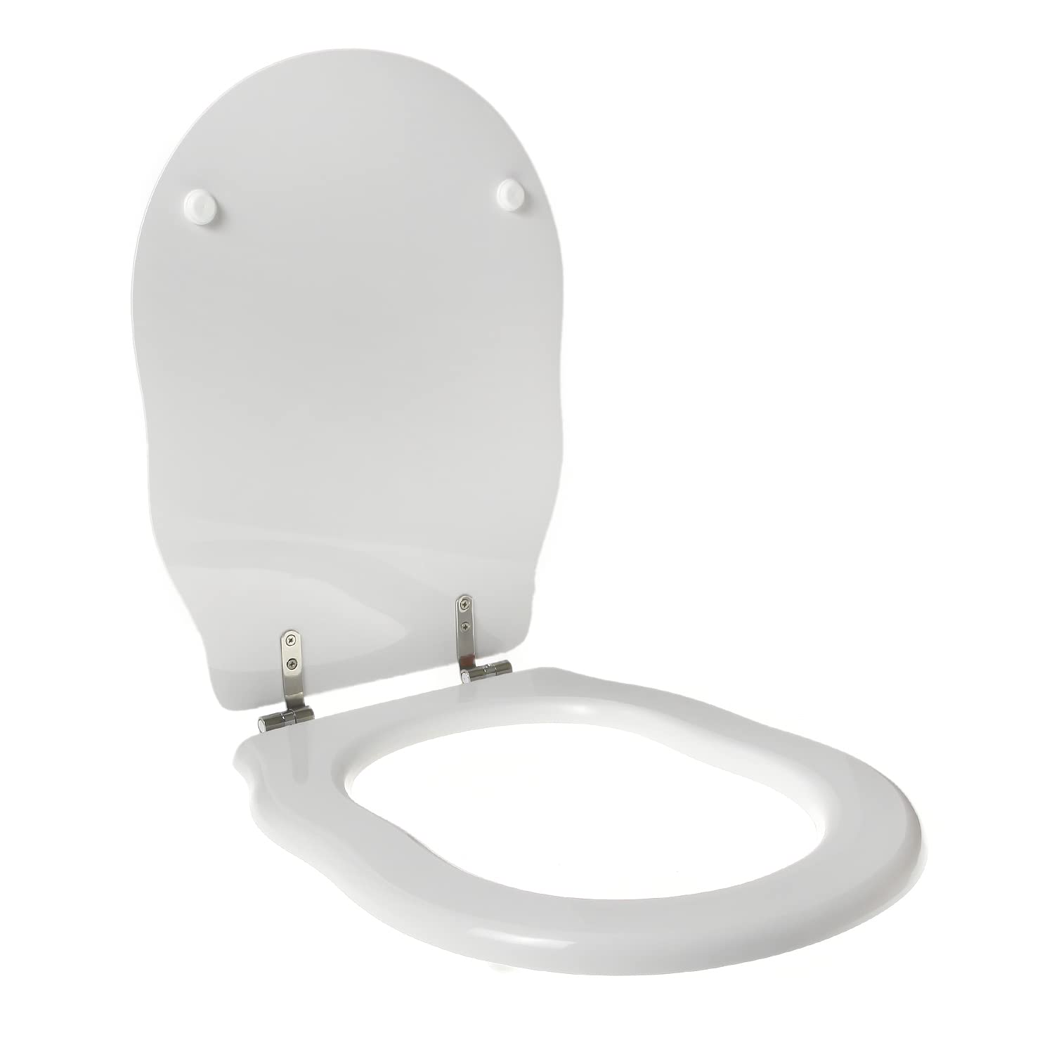 Asiento de inodoro dedicado para ALTHEA Royal madera poliéster bisagra inoxidable