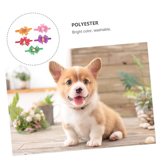 BESPORTBLE 5stücke Haus Tier Fliegen Für Hunde Weihnachten Hundekrawatte Als Accessoire Für Urlaub Festivals Und Partys Bunte Haustier-Krawatten Für Kleine Und Mittelgroße Hunde Und Katzen