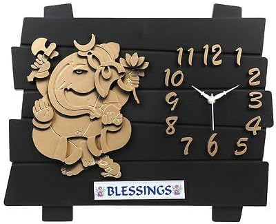 SD Enterprises Plastic Wall Clock (Multi_35 X 30 X 2 cm)