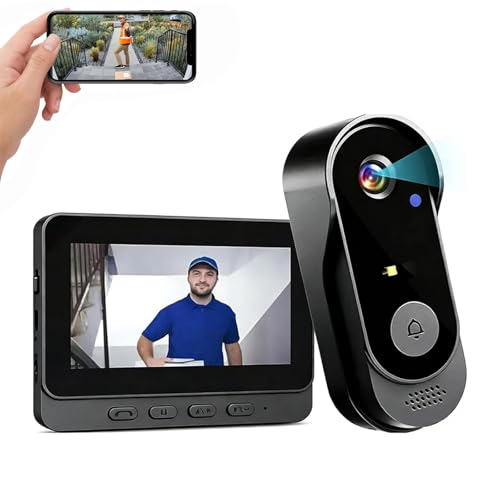 X8 Video Doorbell Camera, X8 Waterproof Video Doorbell, 4.3-Inch Screen, Wireless Doorbell Camera, Two-Way Intercom, 170 - Detailed View