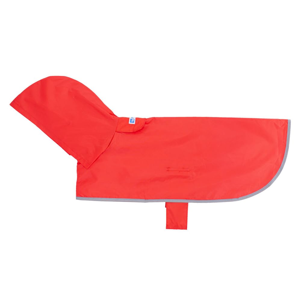 RC Pet Products Packable Dog Rain Poncho, Crimson, Medium