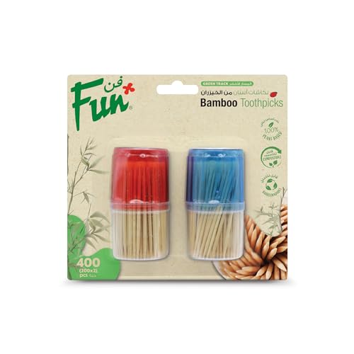 FUN BY AL BAYADER فن Indispensable Wooden Toothpick Twin Pack - Pack of 200 X 2