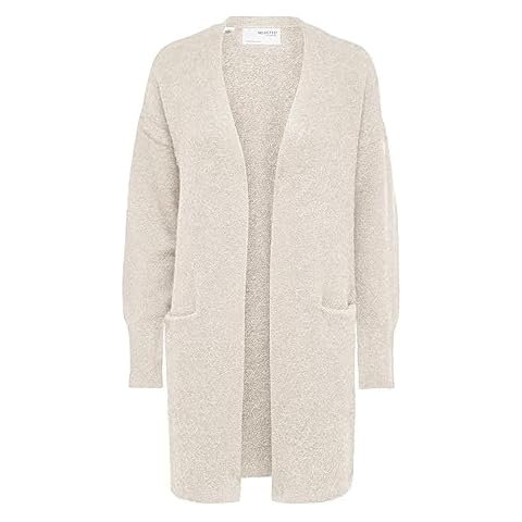 Selected Femme Women's Long Cardigan in Birch Cover