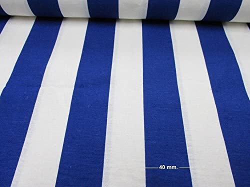 LushFabric Sofia Striped Fabric, 4cm Wide White Stripes for Curtains Upholstery Home Decor Table Runner Material - Image 2
