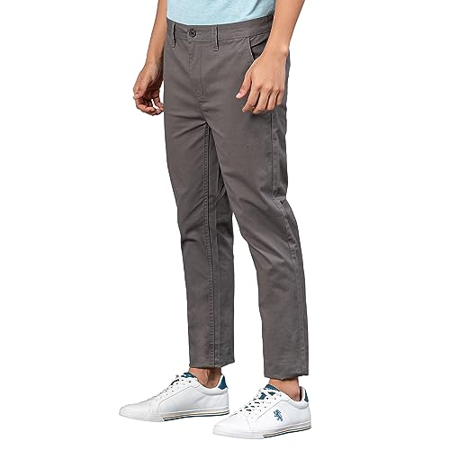Image of Red Tape Casual Chinos for Men | Grey | Solid Woven Chinos | Skinny |Comfortable & Breathable | Durable & Moisture Absorbent | Cotton Chinos for Men