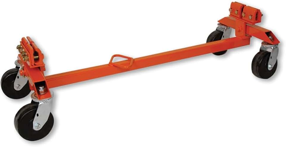 CHAMP® Mighty Mover Heavy-Duty Car Dolly – 6,000 lb Capacity, Adjustable 36"–72" Width – Secures with MoClamps – Moves Disabled Vehicles, SUVs & Pickups – Shop & Frame Machine Use