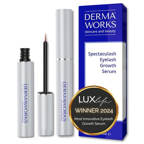 AWARD-WINNING LASH SERUM - SPECTACULASH Eyelash Serum for Growth and Thickness - Rapid Lash Eyelash Growth - Advanced Peptide Formula - Grow Longer, Fuller, Natural Lashes in 60 DAYS - by DERMAWORKS