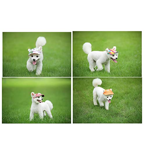 SHTGOI Hunde Baseballmütze Outdoor Haustier Mütze Kappe Sonnenschutz Cap Hut Basecap Sonnenhut Sonnenhüte Schirmmütze Hundecap mit Ohrlöchern und Verstellbarer Kinnriemen Rot