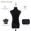NAVAdeal Black Superb Velvet Mannequin Fabric Cover,100% Handmade Soft Stretchy, for Fashion Designer Retail Boutique Store Dressmaker Form Dummy Model Display Fitting Styling, Mannequin NOT Included
