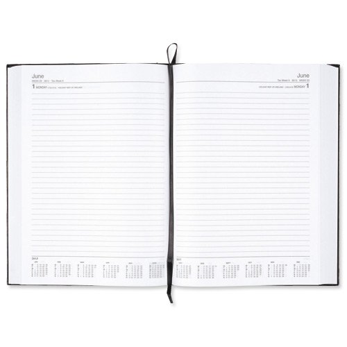5 Star Agenda journalier 2013 2 pages par jour Format A4 Noir (Import Royaume Uni)