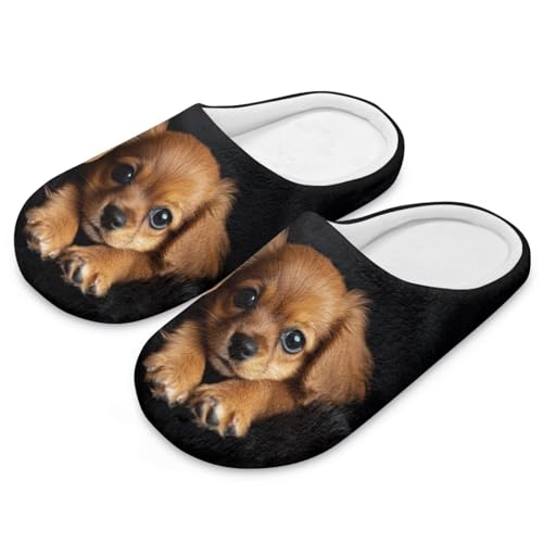 Closed Toe Slippers for Women Men, Winter Slip-on House Shoes, Comfortable Cozy Soft Indoor Slippers