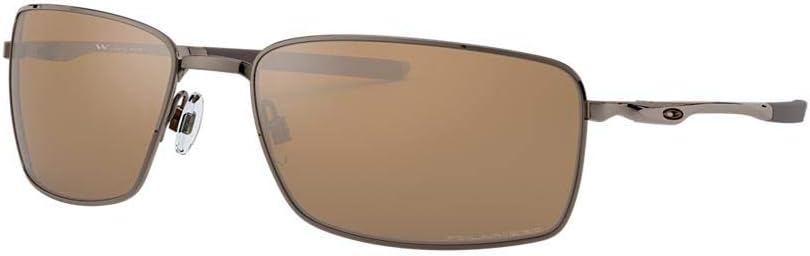 Men's Square Wire Polarized Rectangular Sunglasses