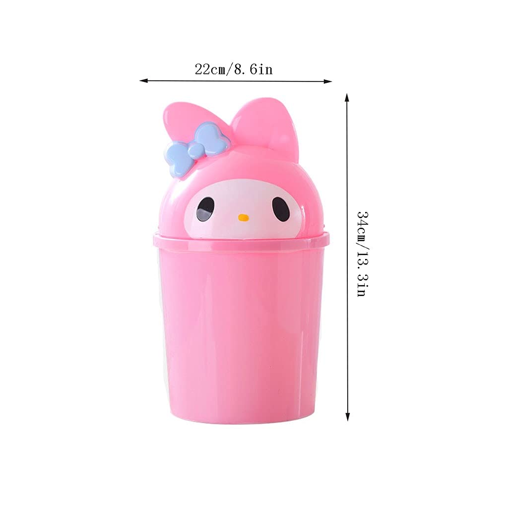 Garbage Can Cute Trash Can Fashion Creative Little Girl's Bedroom Clamshell Storage Bin Living Room Bathroom Household Indoor Trash Can Trash Bin