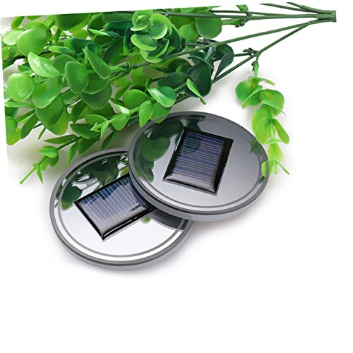 Portavasos LED solar rojo impermeable para carro miniatura 3