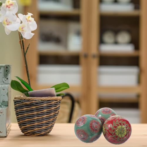 3 StüCk Keramische Schwimmende Kugeln Dekorative Ornamente FüR Teich Aquarium Und Garten - ZufäLlige Farben 6 cm Durchmesser