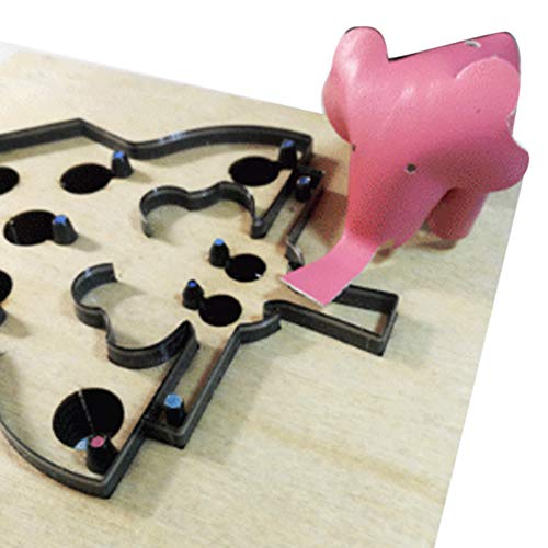 LovePlz Troquelado De Ganado Elefante Oso Forma Hoja De Acero Troqueles De Madera DIY Plantilla De Molde De Perforación De Cuero Herramienta De Grabado De Papel Creativo De Acero Al Carbono Elefante Cover