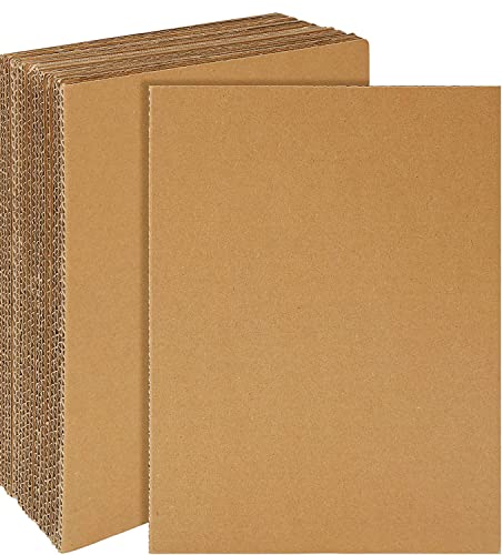 Premify 10pcs Cardboard Sheets A4 Size Corrugated Sheets for Mailers Made with Kraft Paper Flat Packaging Inserts for Shipping Mailing Arts & Crafts Etc
