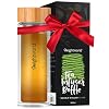 Dubbelwandige theefles met filter voor losse thee – 500 ml inhoud – Waterfles met roestvrijstaal infuser zeef – Krasvrij…