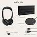 Jabra Evolve2 65 Flex Stereo Headset with Bluetooth, Wireless Charging Pad - Noise-Cancelling ClearVoice Technology & Hybrid Active Noise Cancellation - Certified for Microsoft Teams - Black
