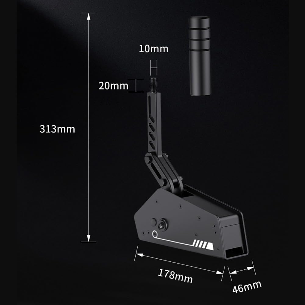 SageFurned Simulatore del freno a mano USB per giochi da corsa | Sensazione di guida autentica, migliora le capacità di corsa, compatibile con giochi SIM, nessun driver necessario
