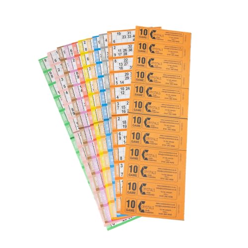 Crystals Bingo Books 10 Game Page Tickets Value 6 To View or 12 TV (1500 12 To view)