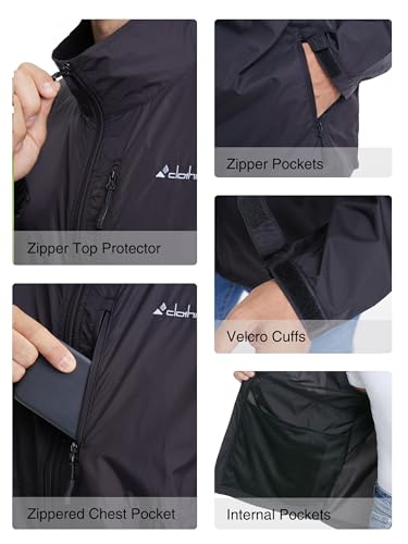 clothin Mens Lightweight Windbreaker Packable Jacket Water Resistant for Hiking Outdoor Cycling3