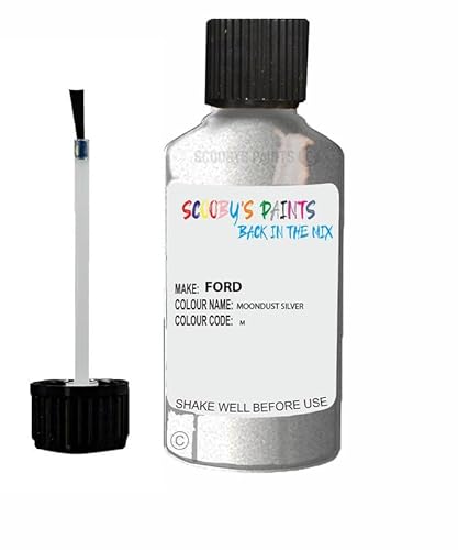 Scoobys Paints Back In The Mix Moondust Silver Touch Up Paint For Ford M1 Metallic