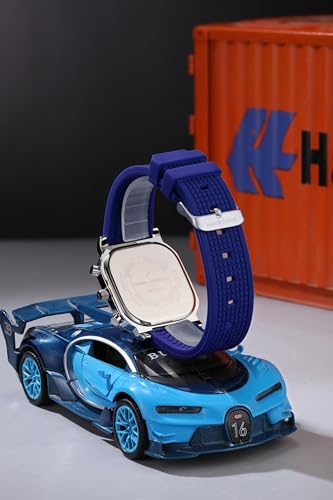 Image of Daniel Hechter Paris Moulin Collection Analog Watch for Men with Square Case, Luminous Hands & Markers, Multifunction Dial and Silicone Strap