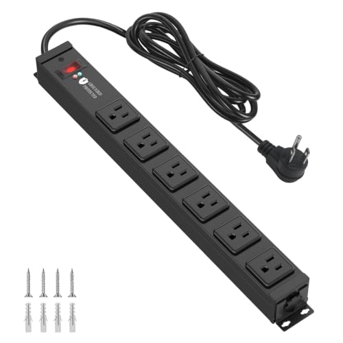 Protector eléctrico FENJIKRONIX Y02 4000J 6 tomas 1.83 m 125V 15A