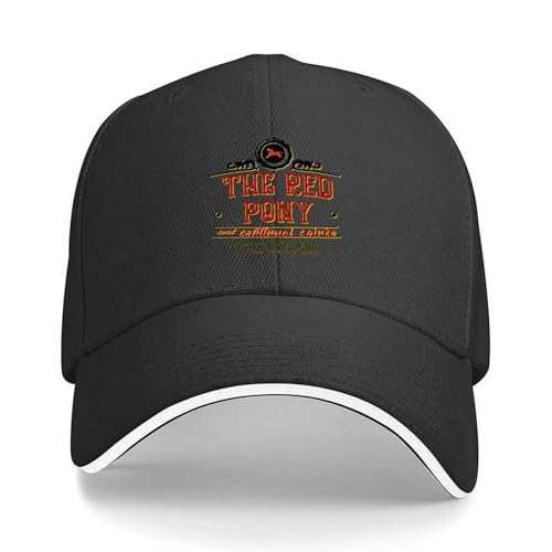 Casquette de baseball classique ajustable contre le soleil chapeau de sport en coton The Red Pony