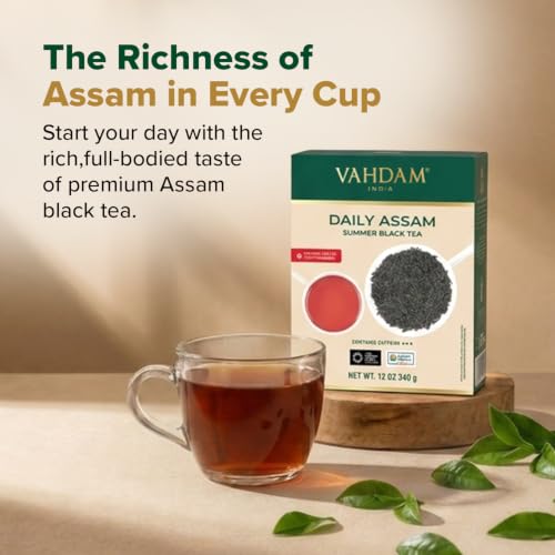 Image of VAHDAM Assam Black Tea Leaves (12oz|170+ Cups) Quality Black Tea Loose Leaf