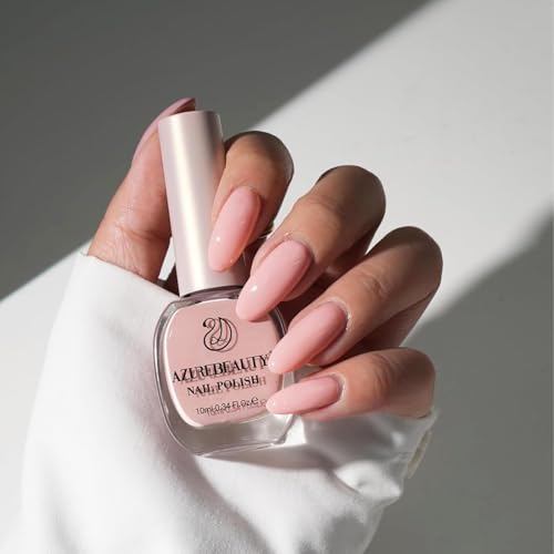 Image of AZUREBEAUTY Nude Pink Shimmer Nail Polish