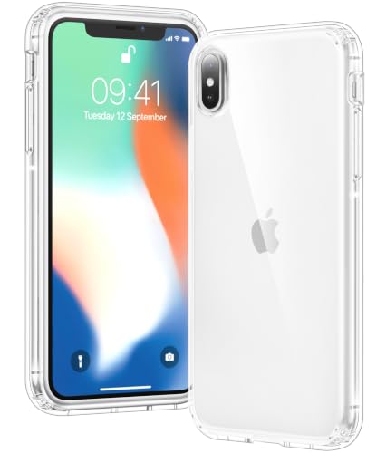 Voyahülle Clear Case for iPhone X/XS Ultra Thin Shockproof TPU Cover Anti-Yellowing Crystal Clear Phone Case for Apple iPhone X/XS - Clear