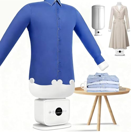 CYMYYDS Automatic Hot Air Dryer & Iron – Clothes Dryer and Hands Frees Wrinkle Remover for Shirts/Shoes/Pants/Skirts, Gentle on All Fabrics, 8 Minutes Quick Ironed Dry, One-Click