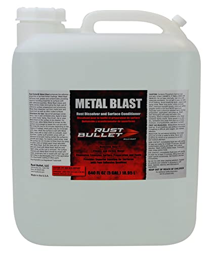 Rust Bullet Metal Blast - 5 Gallon - Rust Remover & Metal Prep, Cleaner & Conditioner for Superior Adhesion, Eliminates Grease, Contaminants & Corrosion