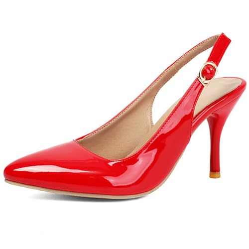 Escarpins grandes tailles confortables pour pieds larges à talons aiguilles vernis