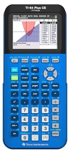 texas instruments ti-84 plus ce color graphing calculator bionic blue small