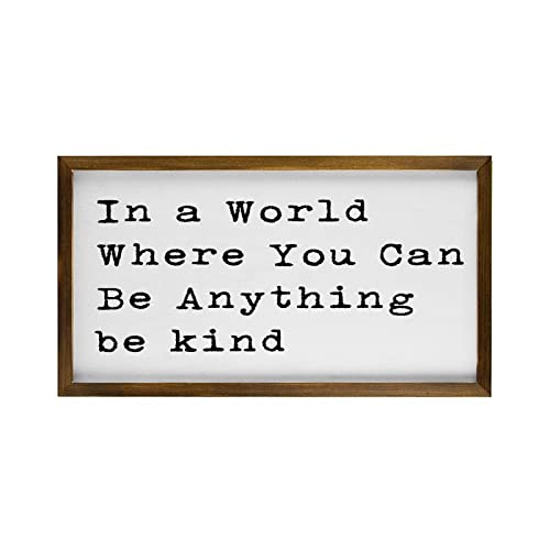 Cadre petit panneau en bois 30x55 cm Be Kind rustique pour salon