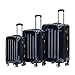 Produktbild BEIBYE- 3er Kofferset Hartschalen-Koffer Reisekoffer Trolley Rollkoffer Set Reisekofferset (Dunkelblau)