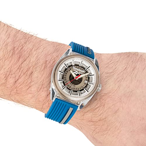 Image of Reebok Men Silicone Walker Analog Clear Dial Watch-Rv-Wal-G3-Pzin-Aa, Band Color-Blue